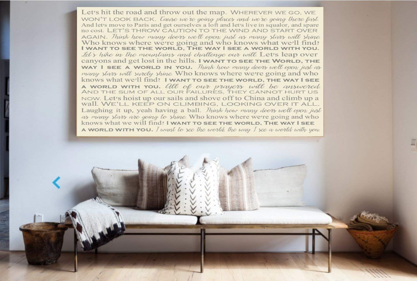 Song Lyrics on Canvas, Typography Art, First Dance Song, Wedding Song On Canvas, Song Lyric Wall Art, First Anniversary Gift, Canvas Art