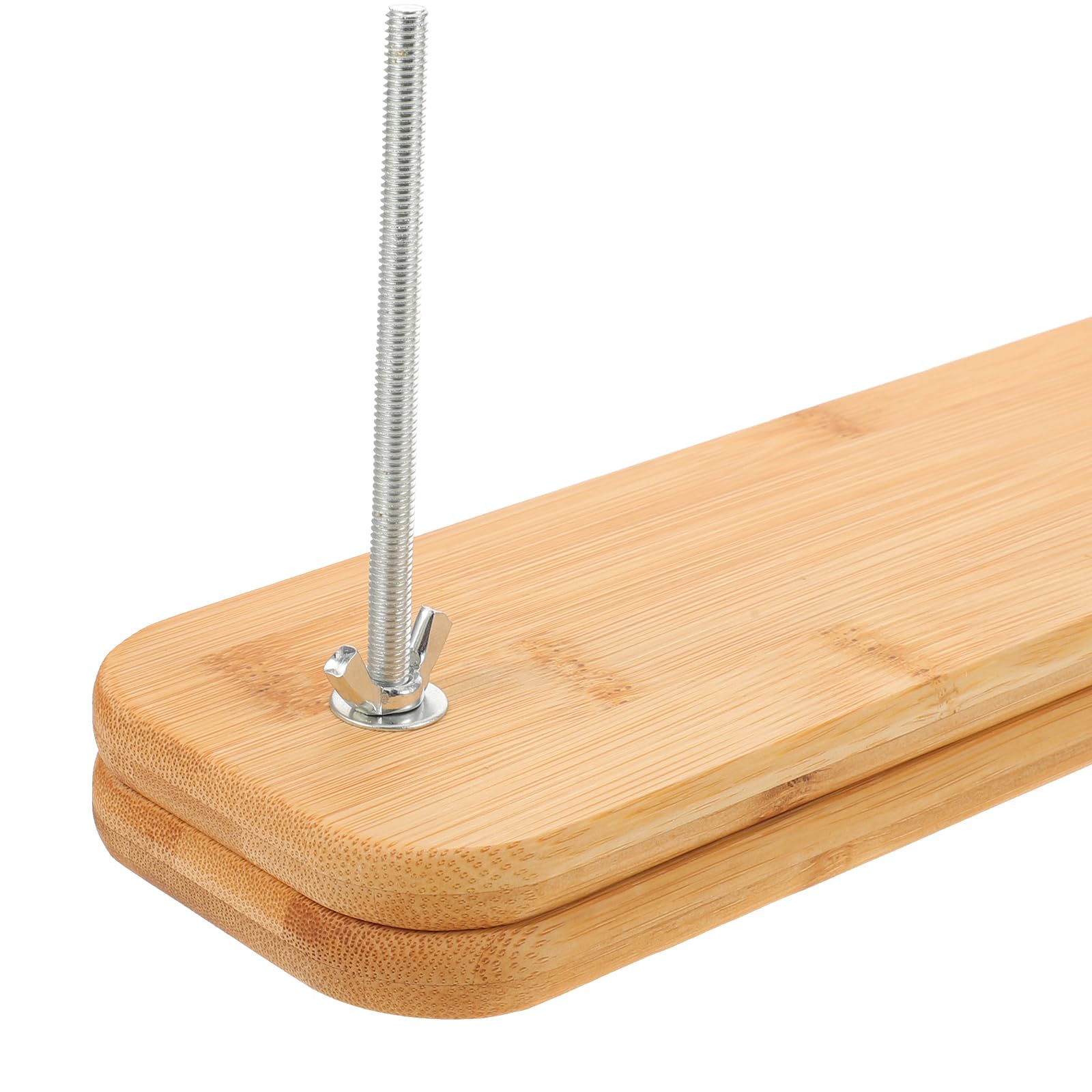 GARVALON Herramienta de Encuadernación Manual de Madera 43,8×8 Cm con Tornillos Metálicos, Prensa Ajustable para Libros y Documentos, Kit de Suministros de Encuadernación para Oficina