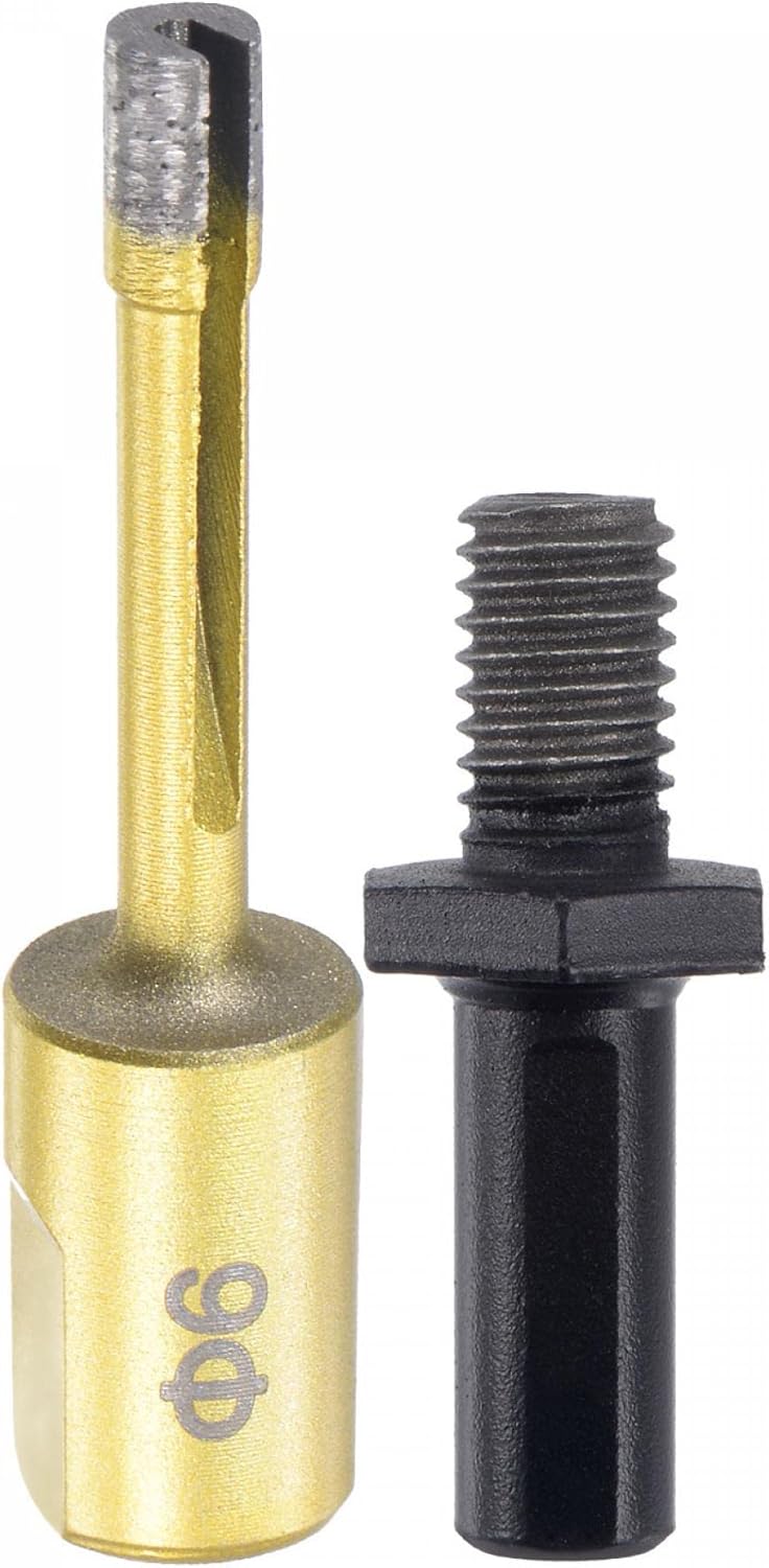 uxcell Sintered Diamond Core Drill Bits 6mm Hole Saws with M10 Arbor Adapter for Masonry Porcelain Tile Marble Concrete Stone Brick