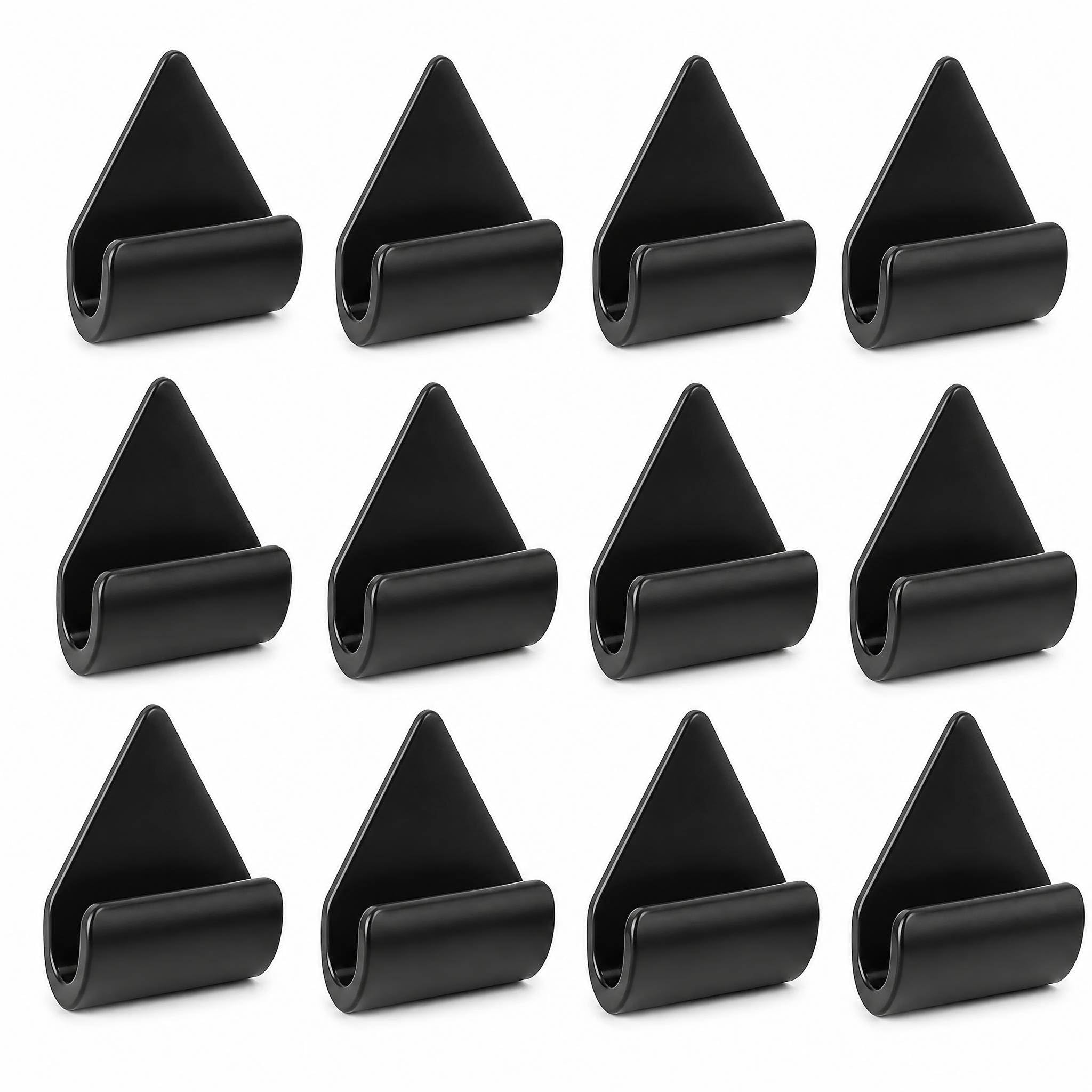 Car Cable Clips 12pcs Black - Car Cable Management Wire Organizer