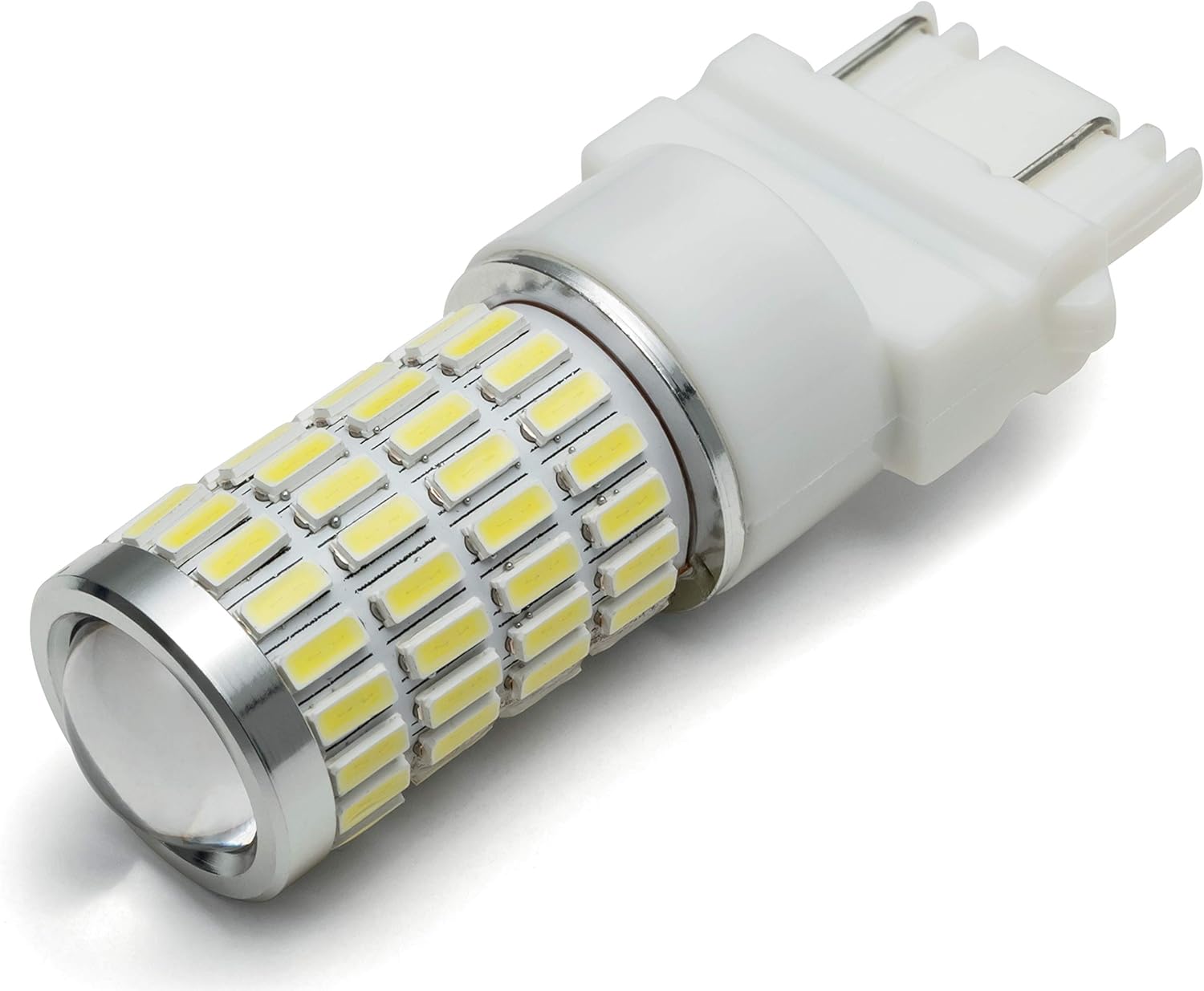 Kuryakyn 2870 Motorcycle Lighting: Replacement High-Intensity LED Light Bulb for Type 3157 Dual-Circuit Applications, White/White, Pack of 1