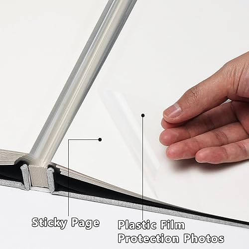 Miniatura 3 de Álbum de fotos de Navidad autoadhesivo para fotos de 4 x 6, 5 x 7, 8 x 10 pulgadas, álbum de fotos, 40 páginas, libro de recuerdos para familiares,