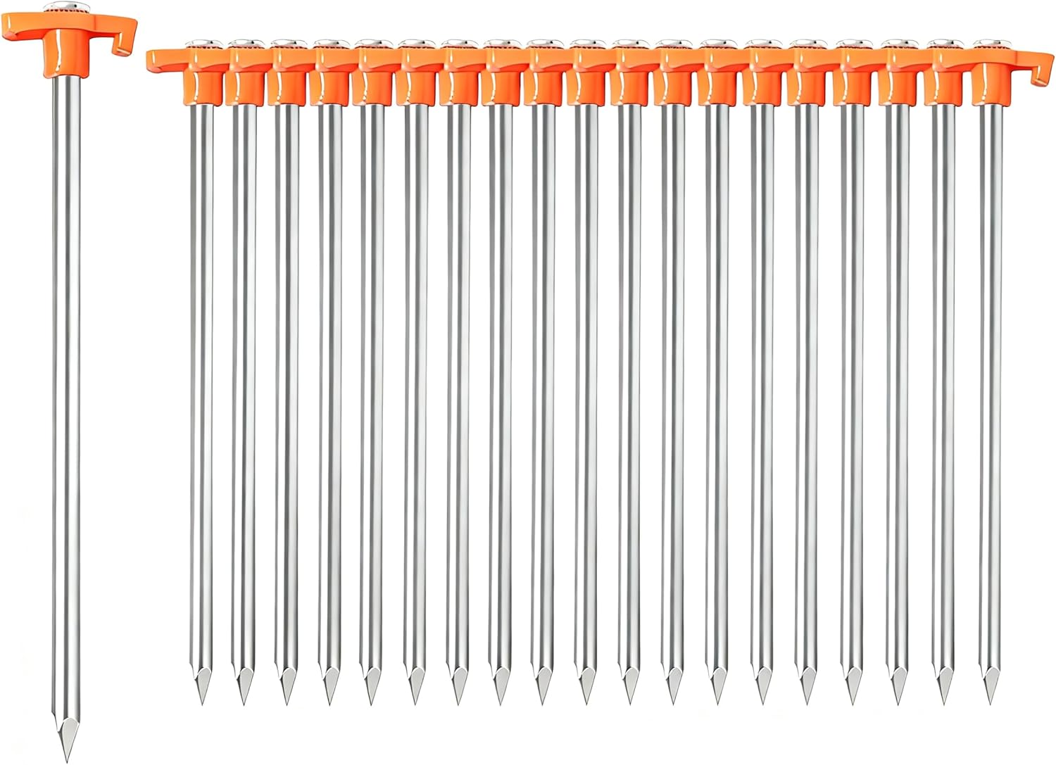 20 Heavy-Duty 9.84-Inch Tent Stakes – Rust-Proof Pegs for Camping & Outdoor Use