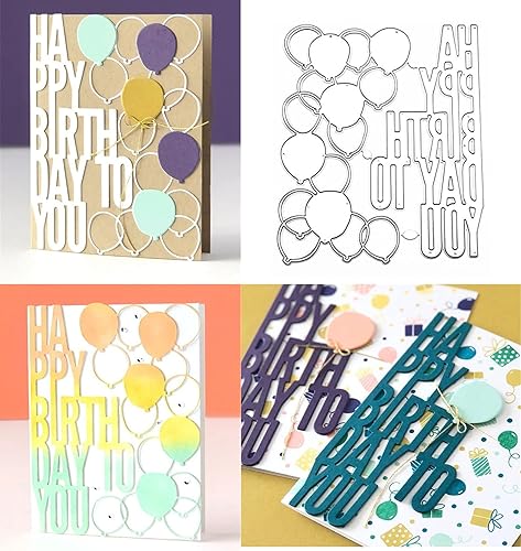 Miniatura 2 de CLSVYBK Troquelado para hacer tarjetas álbumes de recortes de metal troqueles de corte de pastel de feliz cumpleaños bricolaje álbum de fotos