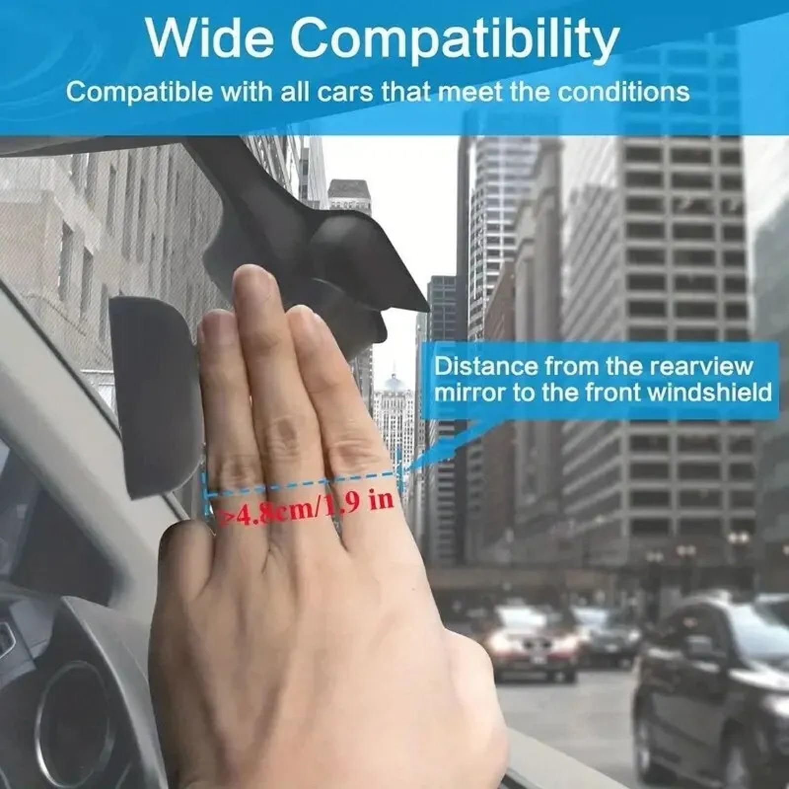 Soporte para teléfono de Coche Soporte de Espejo retrovisor Soporte para teléfono de Coche Soporte de GPS de navegación Soporte de Celular móvil Plegable en el Coche