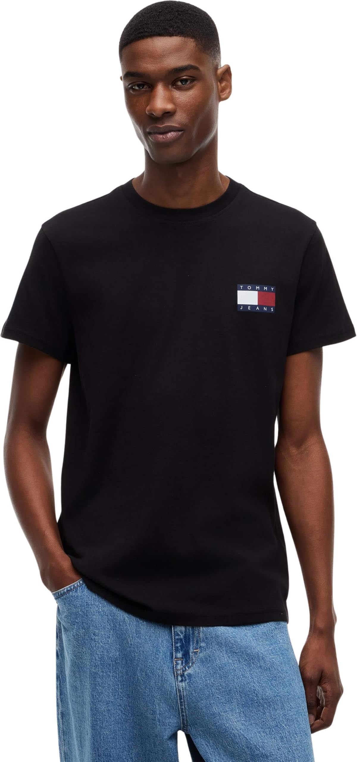 Tommy Jeans Tjm Slim 2pack Ess Flag Tee Extdm0dm22143 Magliette Uomo (Pacco da 2)