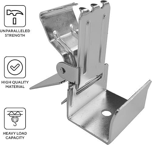 Miniatura 4 de ANDUSTRIAL - Clips grandes para alfombras de cocodrilo para mostrar alfombras pesadas en brazos y estantes de exhibición - Se adapta a barras
