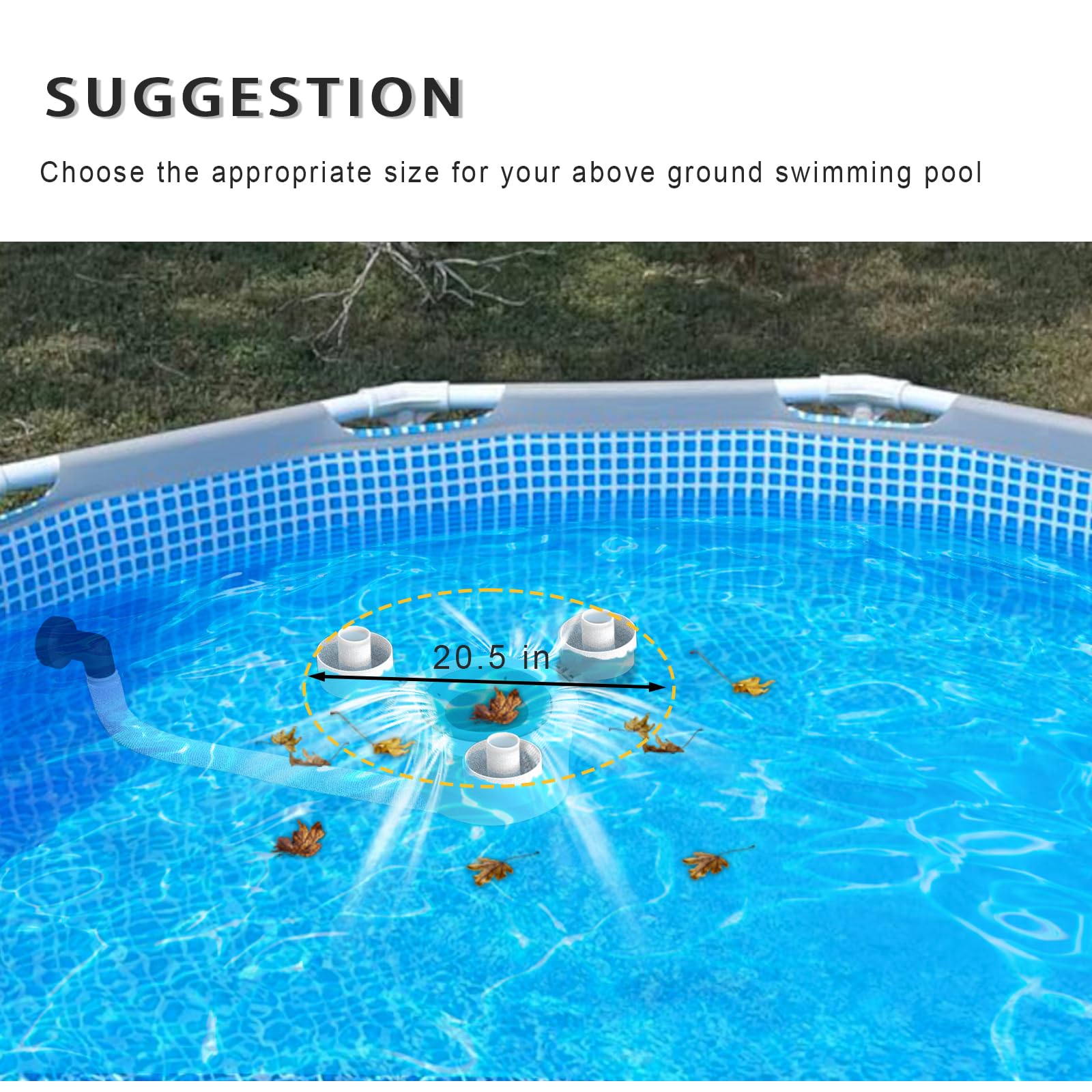 Skimmer per Piscina Fuori Terra, Nessuna Installazione Richiesta, Nessuna Staffa Regolabile Richiesta, Viene Fornito con 10 Calzini filtranti, Perfetto per Le Donne, Skimmer per Piscina a
