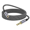 MOSWAG 3.28FT/1Meter 3.5mm Extension Cable Male to Female Stereo Audio Cord Extension Cable Nylon Braided Compatible for Home/Car Stereos Smartphones Headphones Tablets Media Players and More