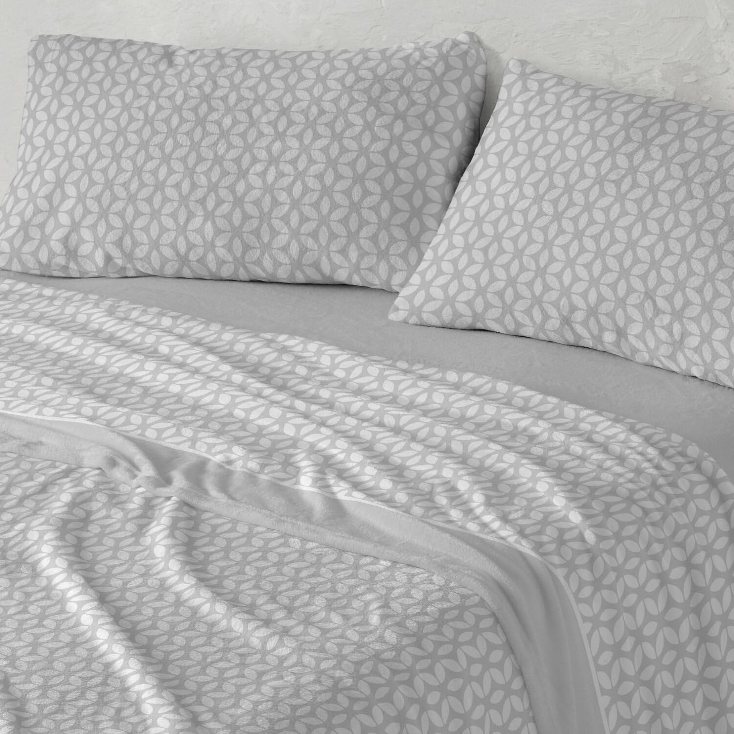 Burrito Blanco | Sábanas de Coralina | Cama de 90cm. (+Medidas Disponibles) | Diseño 988 | Color Gris (90x190/200cm.)