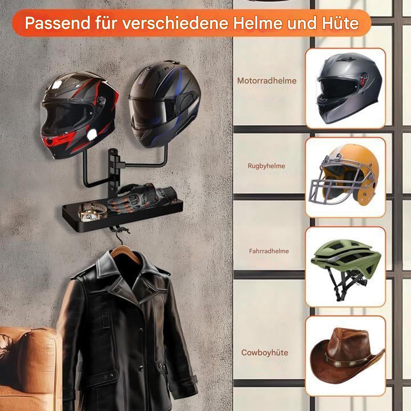 Supporto per casco da moto Powersport Hardware