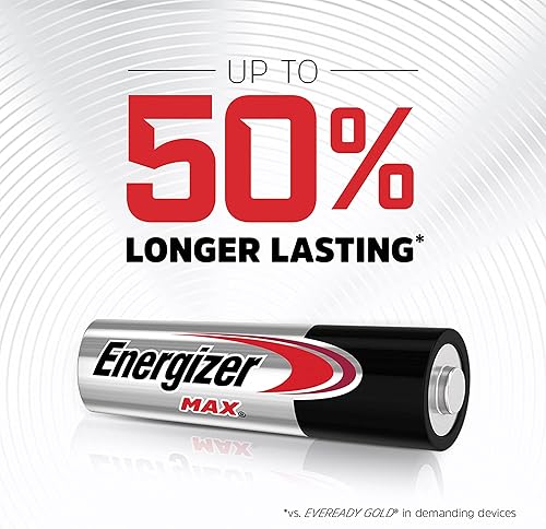 Miniatura 3 de Energizer Pilas AA máximas, doble A, alcalinas, 24 unidades y pilas C, pilas C de larga duración alcalinas (paquete de 12)