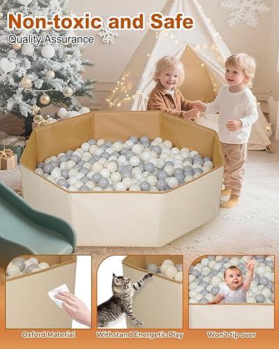 Miniatura 8 de Pelotas plegables para niños y mascotas, versátil piscina para niños y gatos, perfecto para niñas y niños, para interiores y exteriores, fácil de