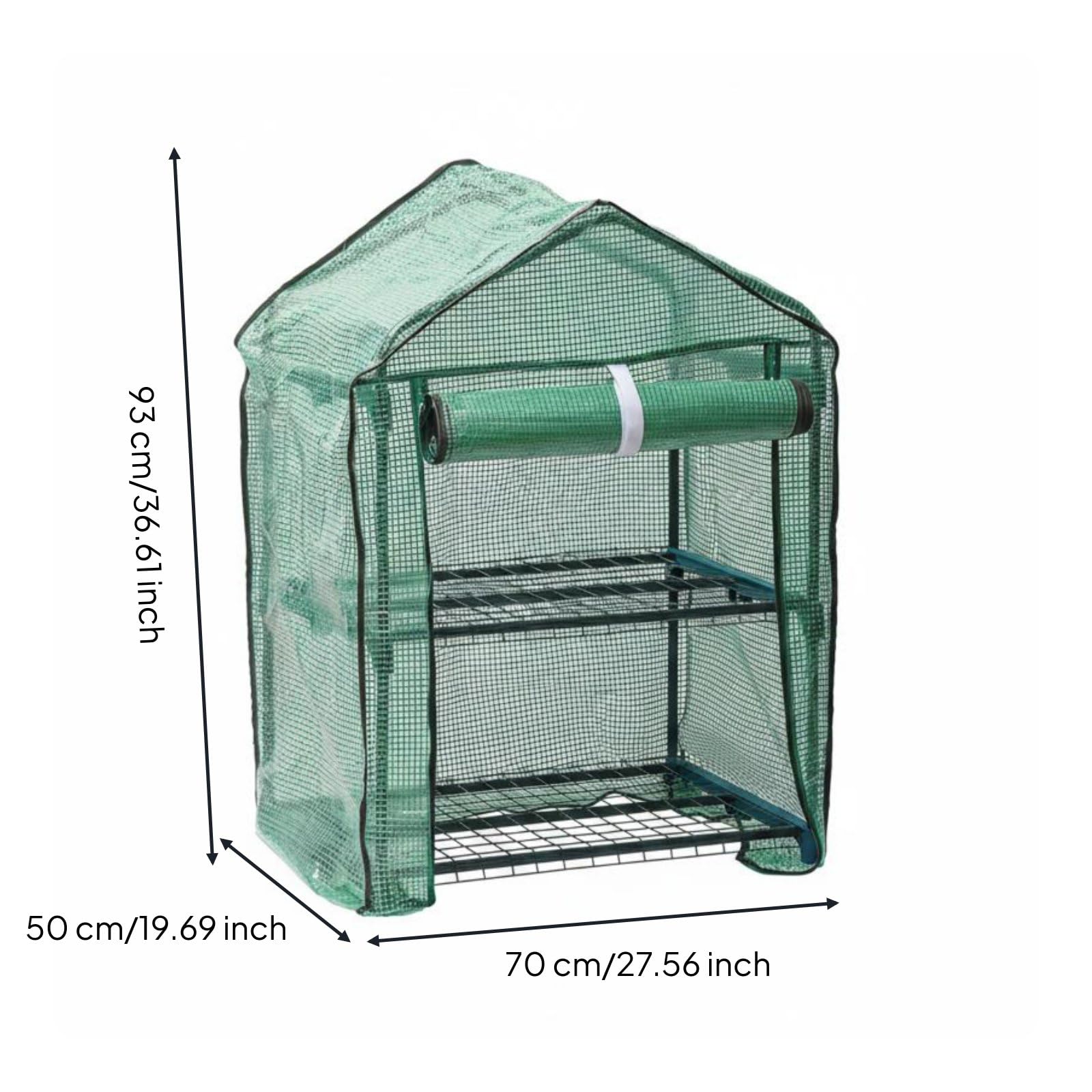 Mini Serra a 2 Livelli Parasole Tenda Serra Impermeabile Anti Pioggia Attrezzatura da Giardino per Balcone, Terrazzo