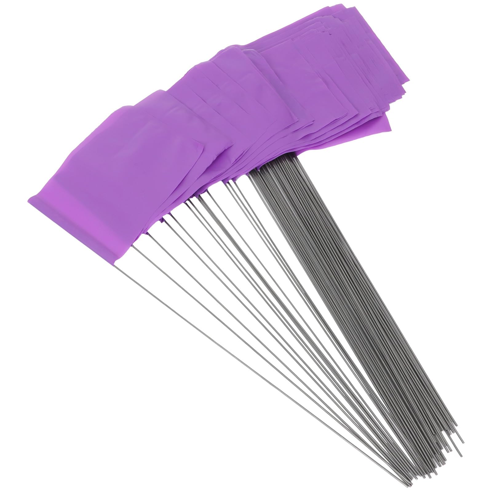 Drapeaux de marquage réutilisables en acier pour balisage pelouse