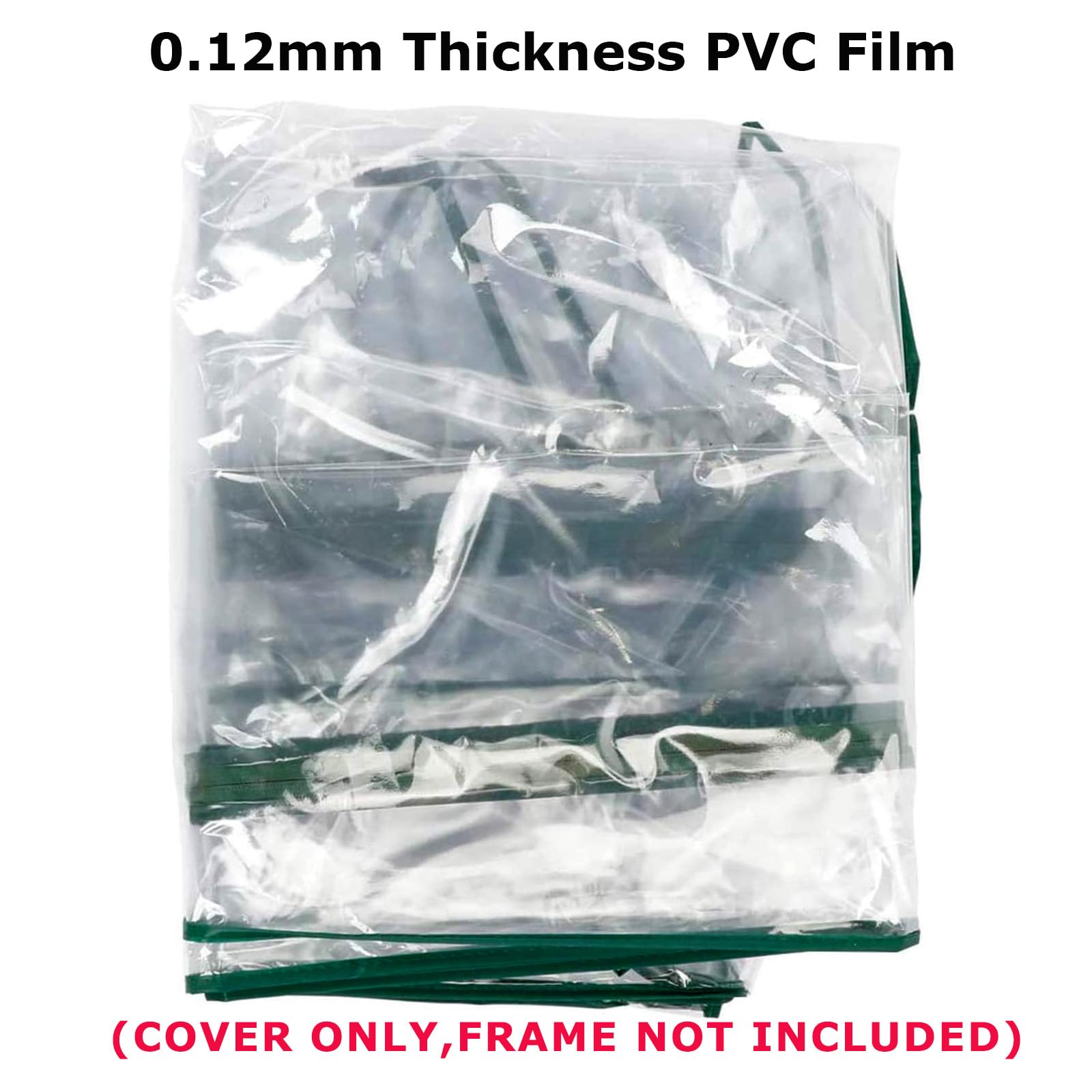 Purlyu Cubierta de repuesto para invernadero con puerta enrollable con cremallera, 56 x 56 x 76 pulgadas, cubierta de invernadero de PVC para plantas al aire libre, jardinería, plantas, protección