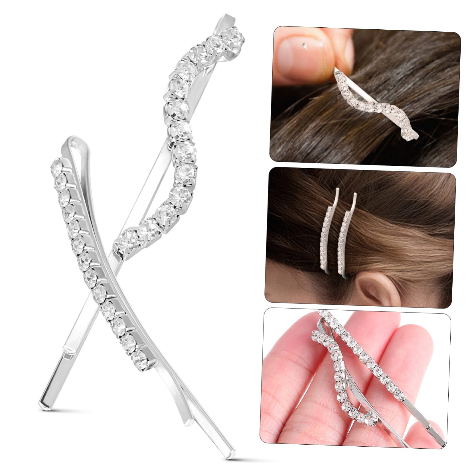 FOMIYES 60stücke Haarklammern Mit Strasssteinen Elegante Haarspangen Für Damen Und Mädchen Für Dickes Haar Glitzernde Haarnadeln Für Besondere Anlässe Und Alltagslooks