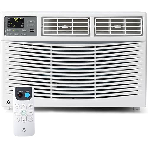 8000 BTU Window Air Conditioner with WiFi, Window AC Unit Cools Up to 350 Sq. Ft., Energy Saving with Remote & App Control & Timer Function, Perfect for Small Rooms, Living Room, Office