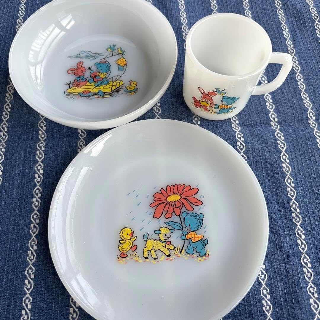 木製 五君子蒔絵 御飯器 5客セット アンティーク雑貨 大正昭和