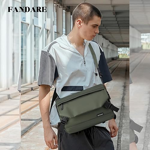Miniatura 2 de FANDARE Elegante bolso de hombro para hombre, bolso cruzado tipo mensajero, maletín pequeño, bolso bandolera para hombres para el trabajo,