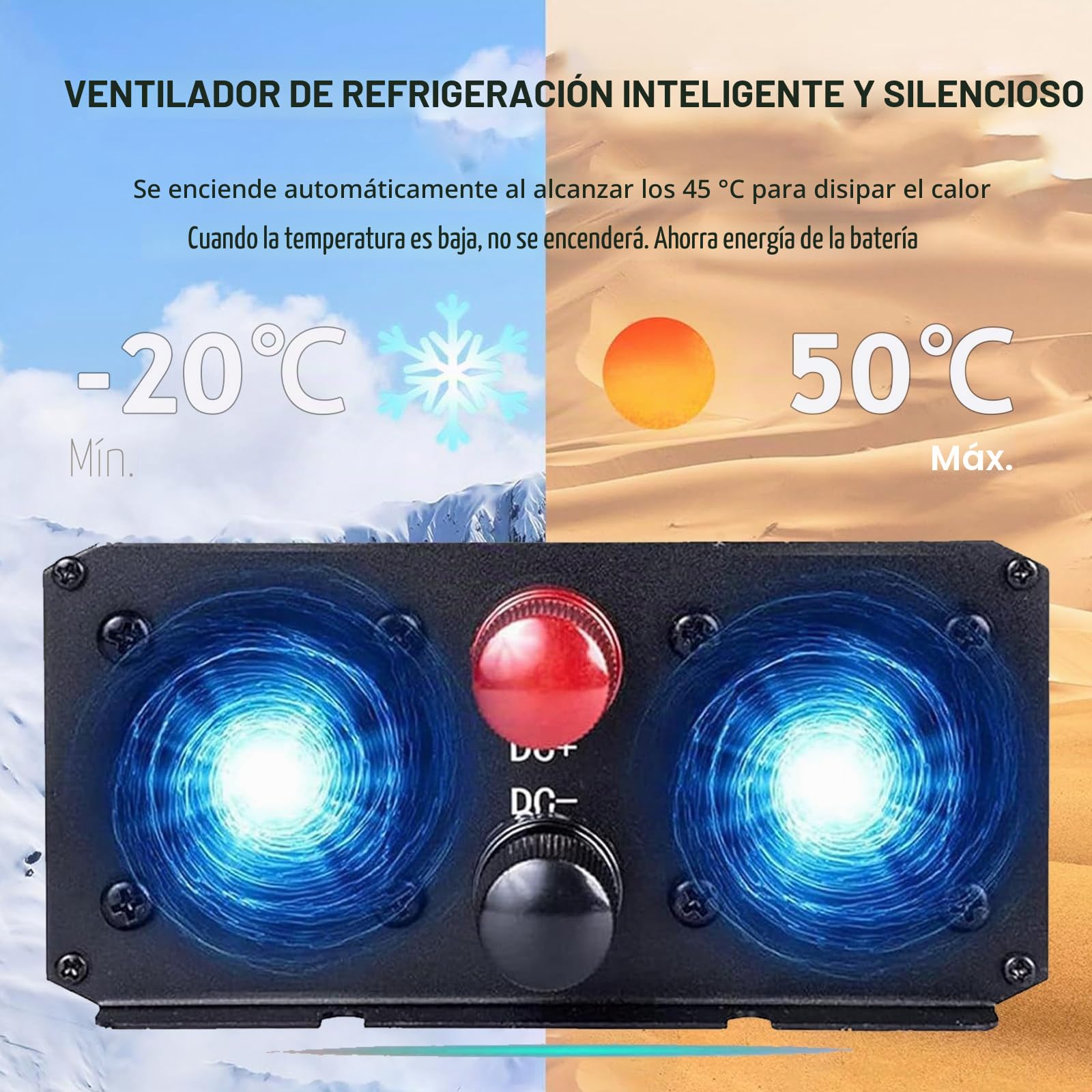 Inversor Solar híbrido de 5000 W, convertidor de 12V 24V 48V 60V 72V CC a 110V 220V CA con Pantalla LCD, inversor de Onda sinusoidal Pura para Camiones, hogares, vehículos,48V-5000W