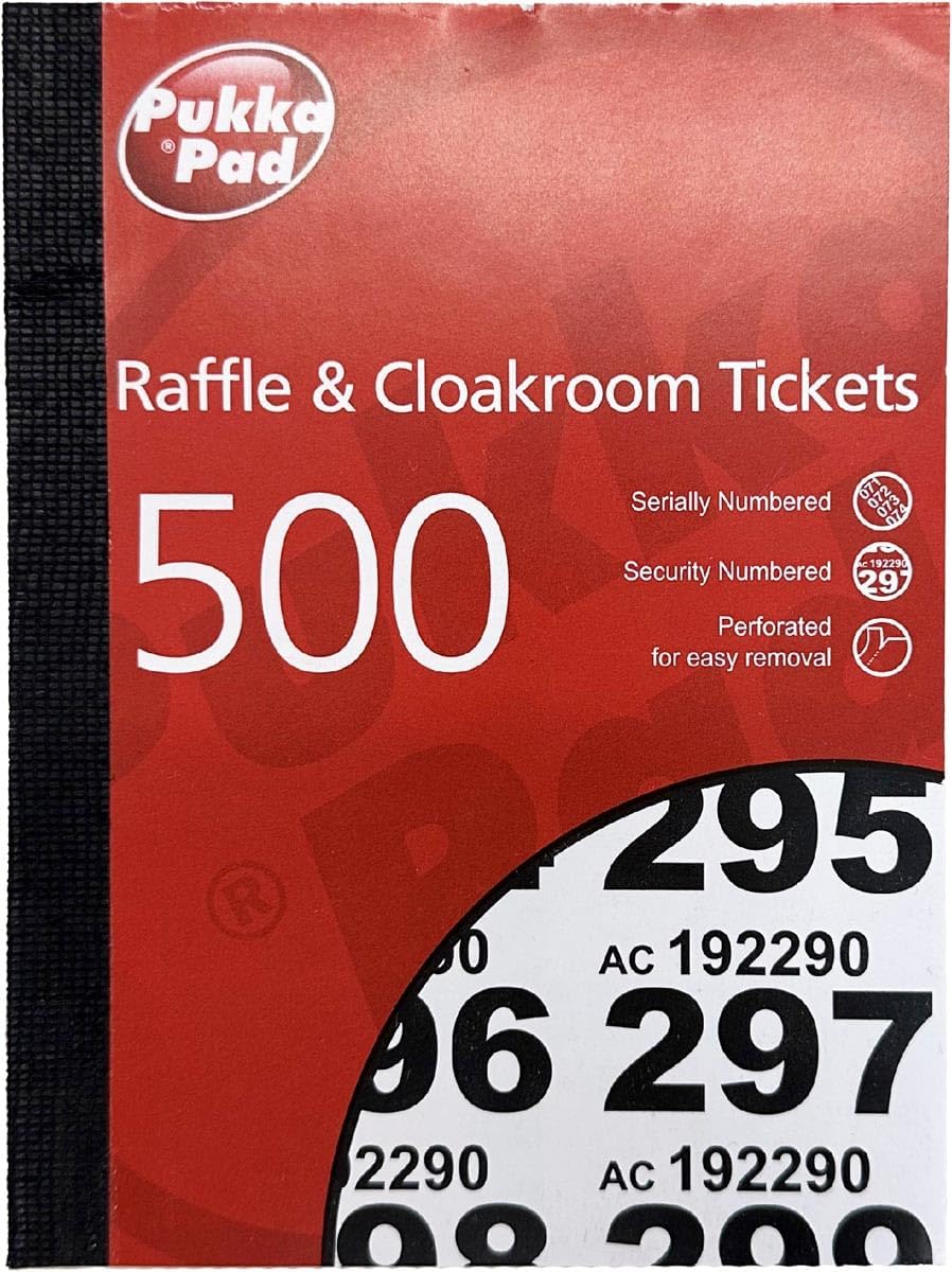 Raffle & Clockroom Tickets 1-500 Single (Ref:RAF500)