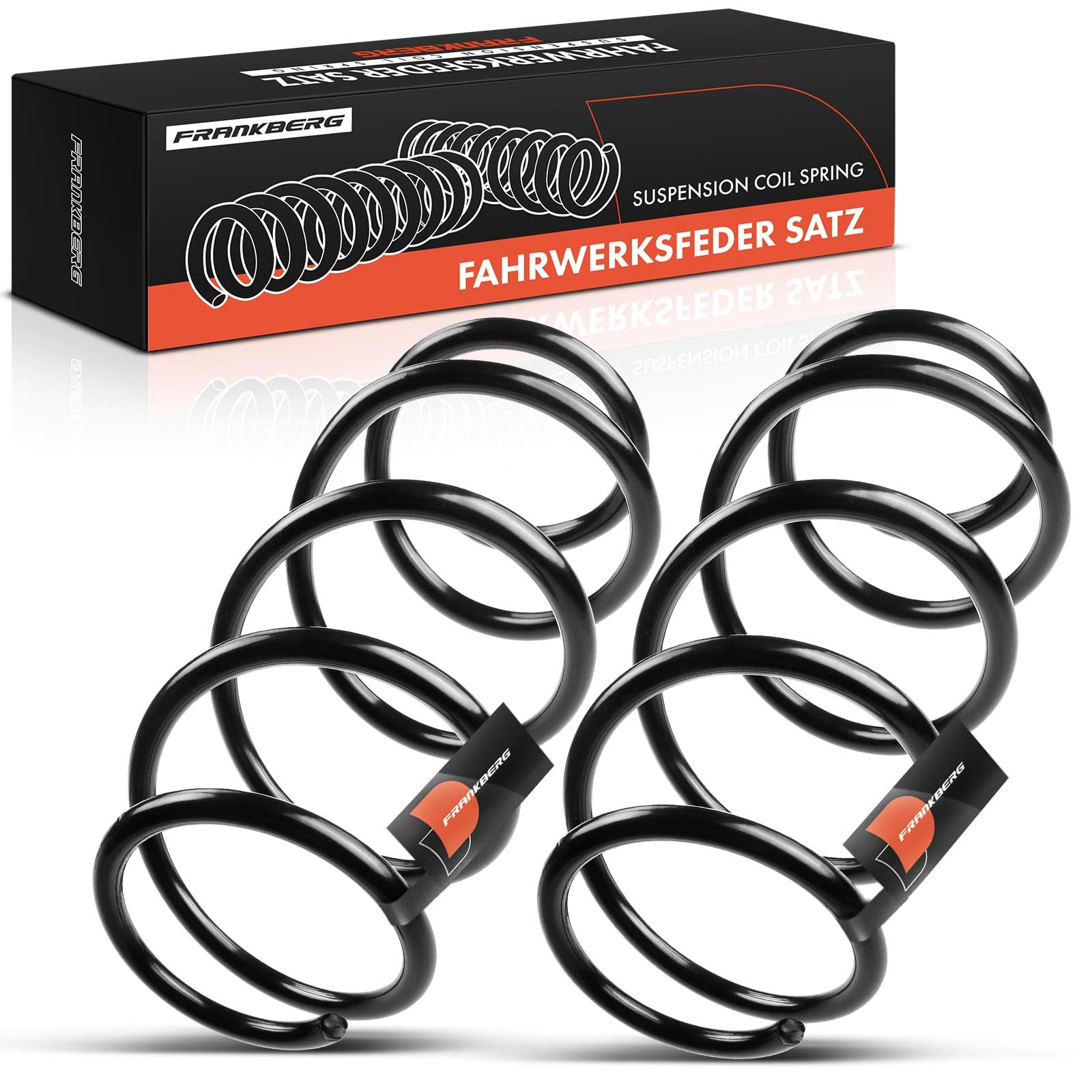 Frankberg 2 muelles de suspensión para eje delantero 51812165 | Compatible con: Grande Punto 199, Punto Evo 199