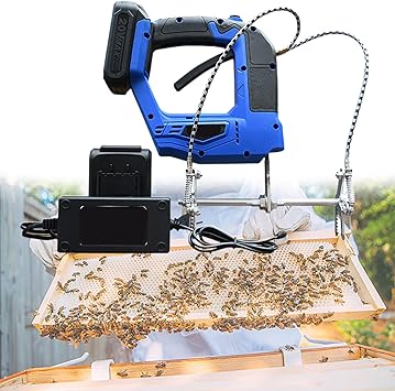 Electric Beehive Frame Shaking Machine, Wireless Bee Shaker, Electric Bee Shaker, Rechargeable Brushless Motor Bee Remover,Blue