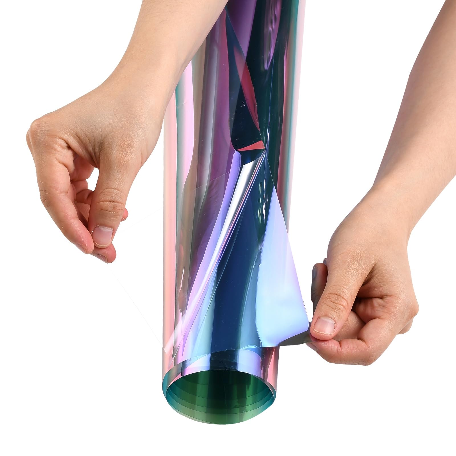 Blueshyhall Pellicola oscurante per auto, camaleonte, 65% VLT, viola profondo e rosso, protezione dai raggi UV, per finestrini interni, 75 x 300 cm