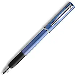 Waterman Caneta tinteiro Graduate Allure, verniz azul, ponta fina, tinta azul, caixa de presente