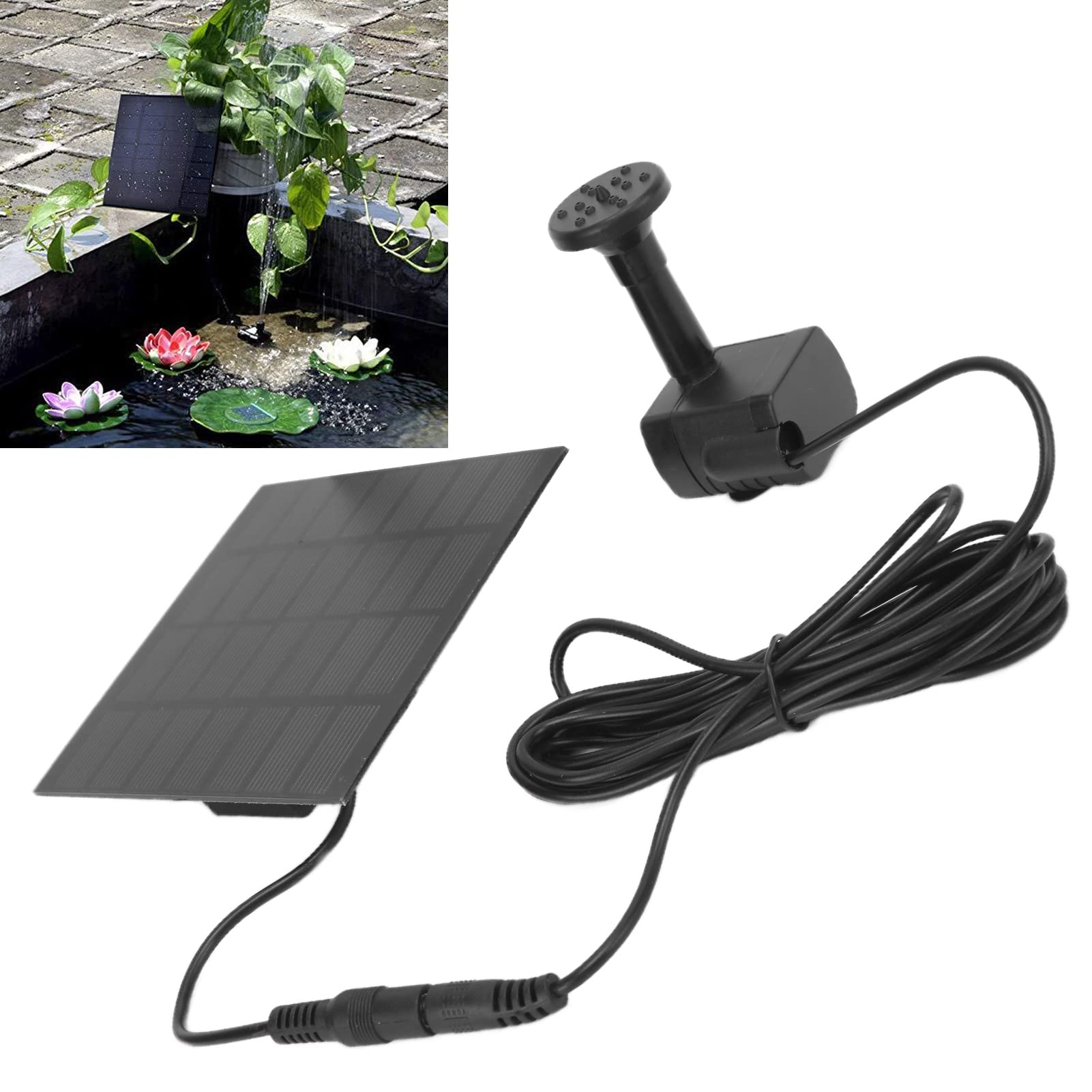 Irrigatore galleggiante ad acqua alimentato da pompa a fontana solare per acquario da giardino per vasche per uccelli