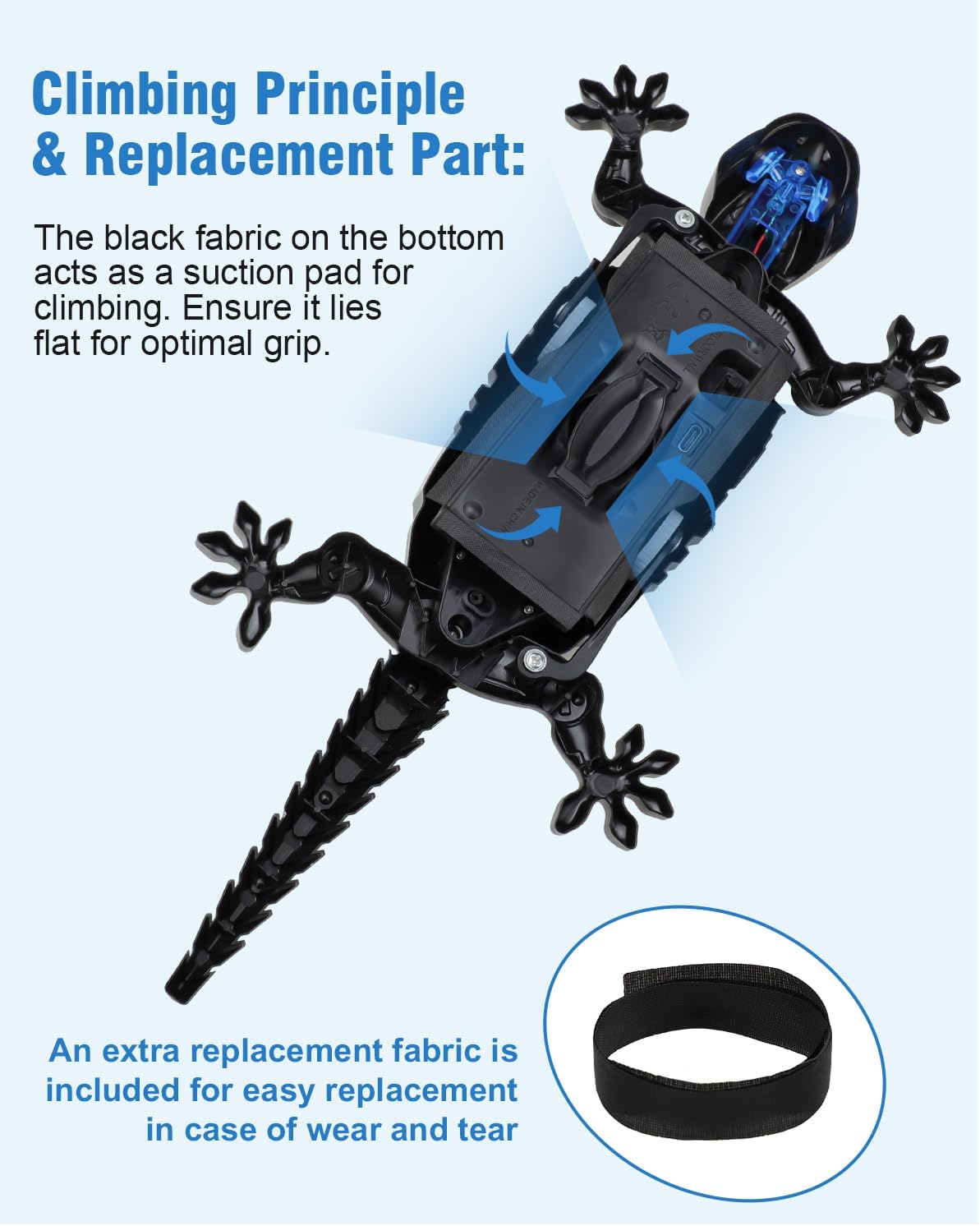 Wall Climbing Gecko Toy for Kids, Dual Mode Floor & Wall Driving, Rechargeable Remote Control Robot, Climbs up Toys & Games, Halloween Christmas Birthday Gifts for Boys Girls Ages 4 & Up