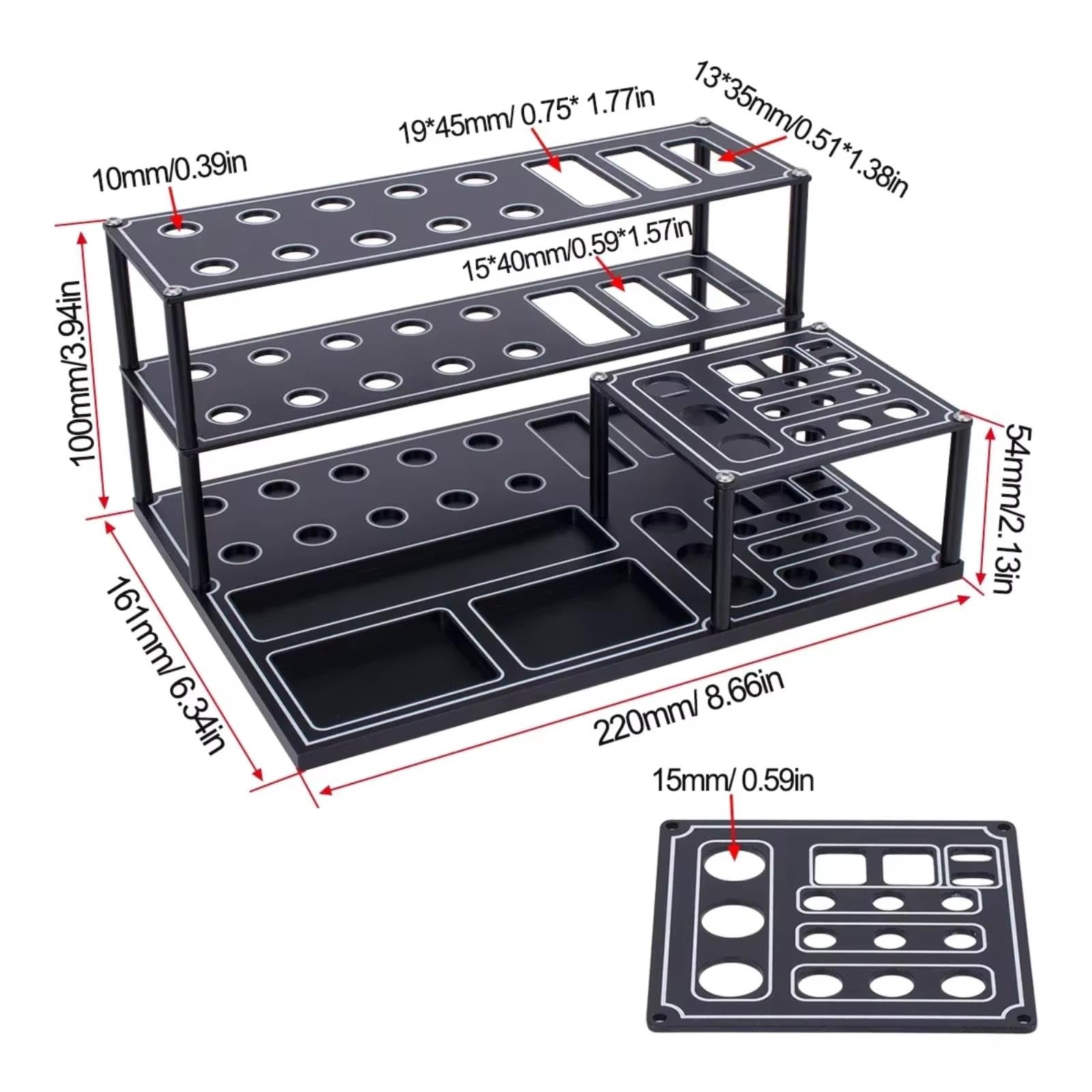 Estante Almacenamiento Destornilladores 29 Agujeros para Coche Modelo RC