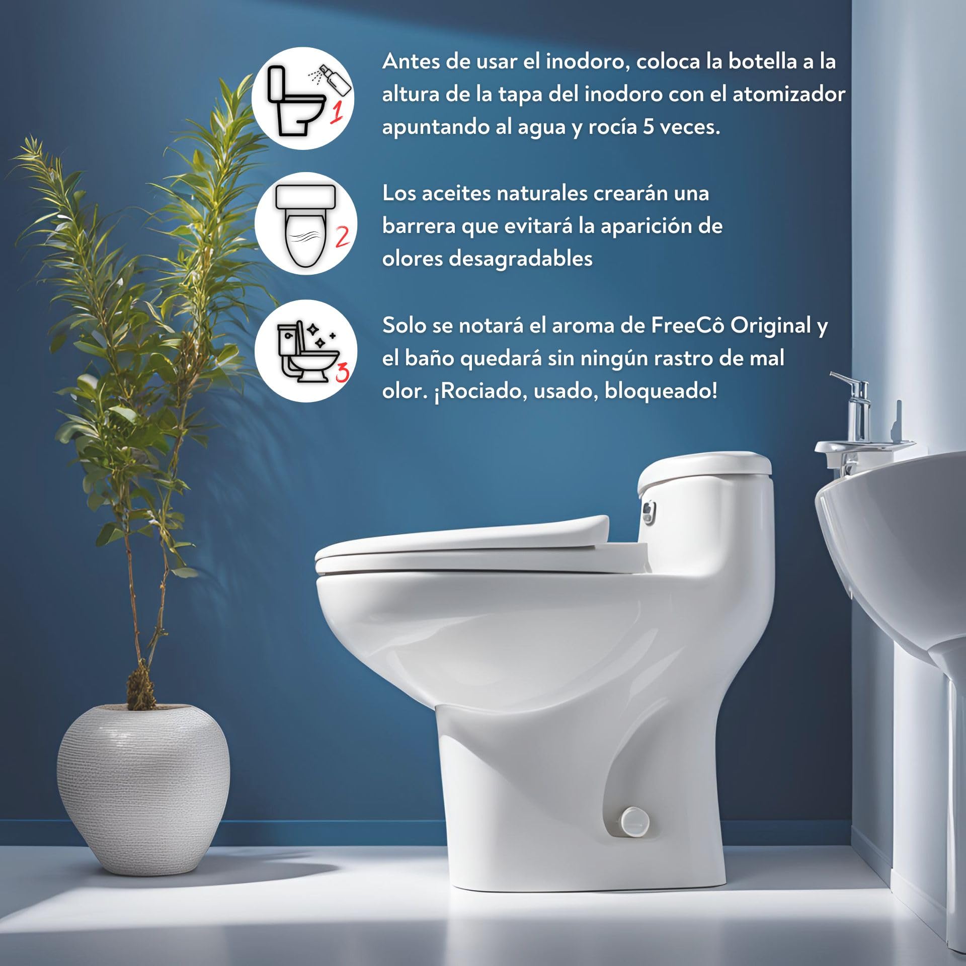 Freeco Bloqueador Anti-Olor WC (Before-you-go) | Pack Doble Surtido: Cítricos y Lavanda (2x60ml) | Toilet Spray de Aceites Esenciales Naturales | Ideal para Hogar, Oficina, Restaurante, Viaje.