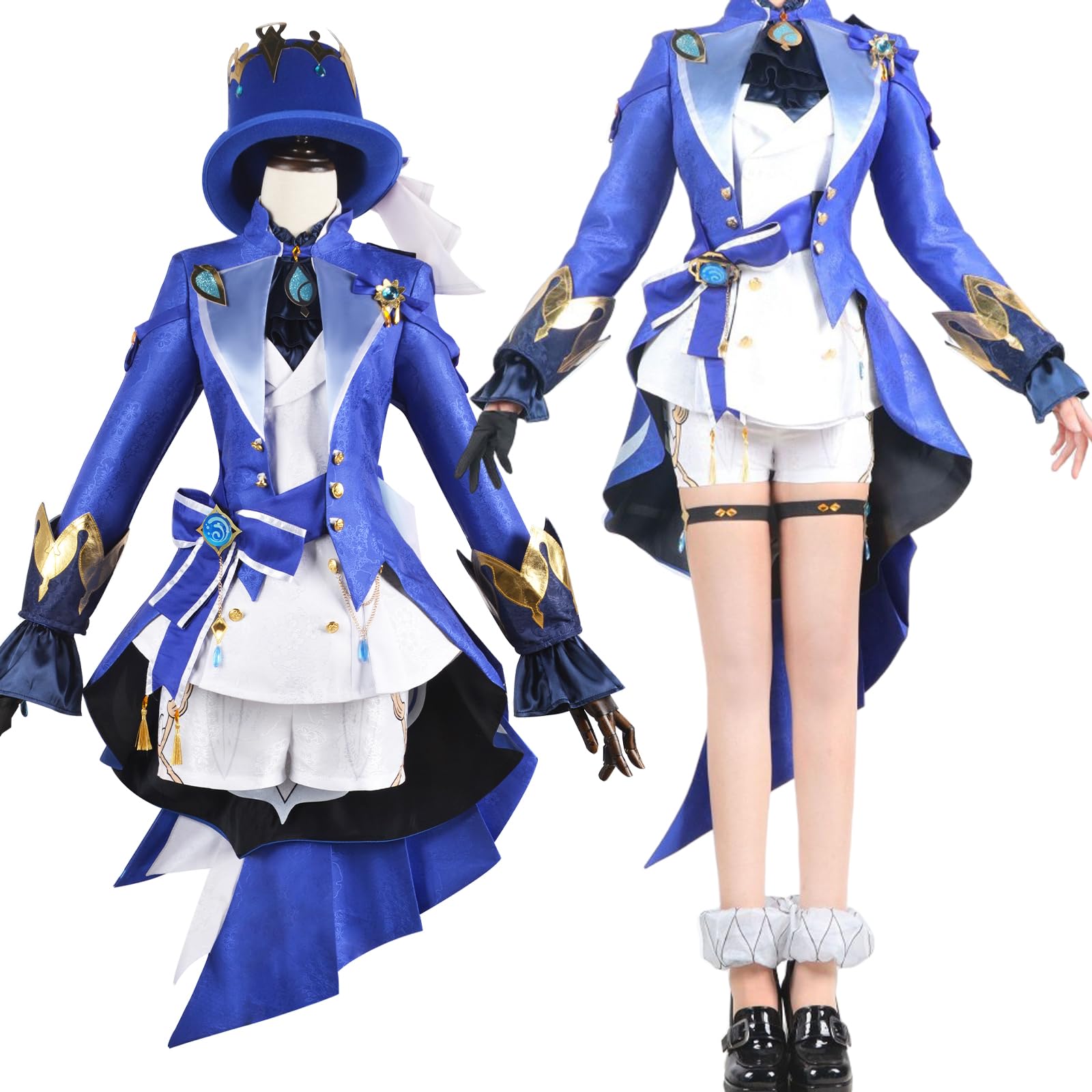 Amazon.co.jp: Plazhen 原神 フリーナ コスプレ衣装 帽子付き 12点フル