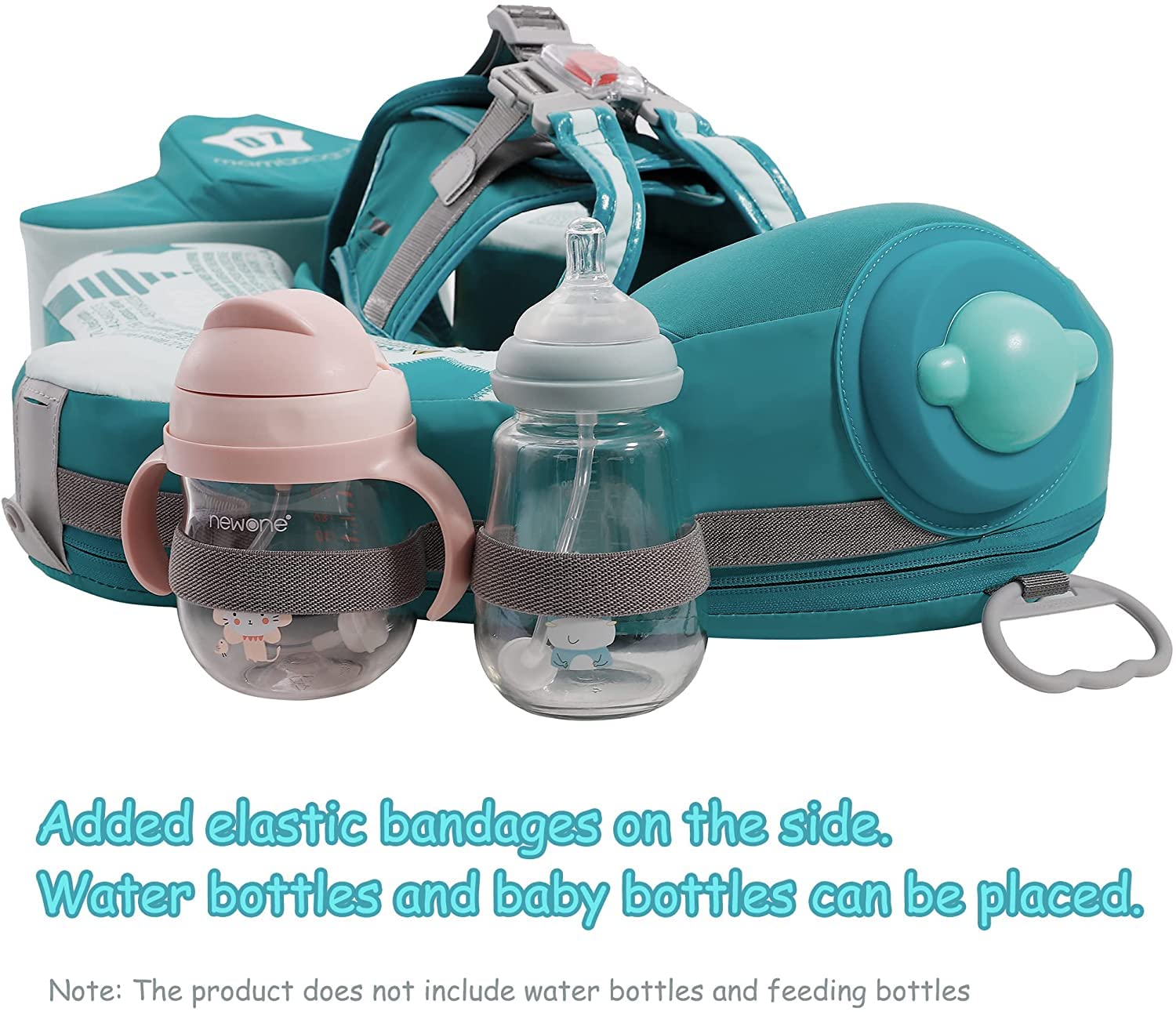 HECCEI Bambino Salvagente Ciambella Neonato, Mambobaby N0.7 Swim Float con Parasole Non Gonfiabile Safety Regolabile Anello di Nuoto 3-48 Mesi Toddler