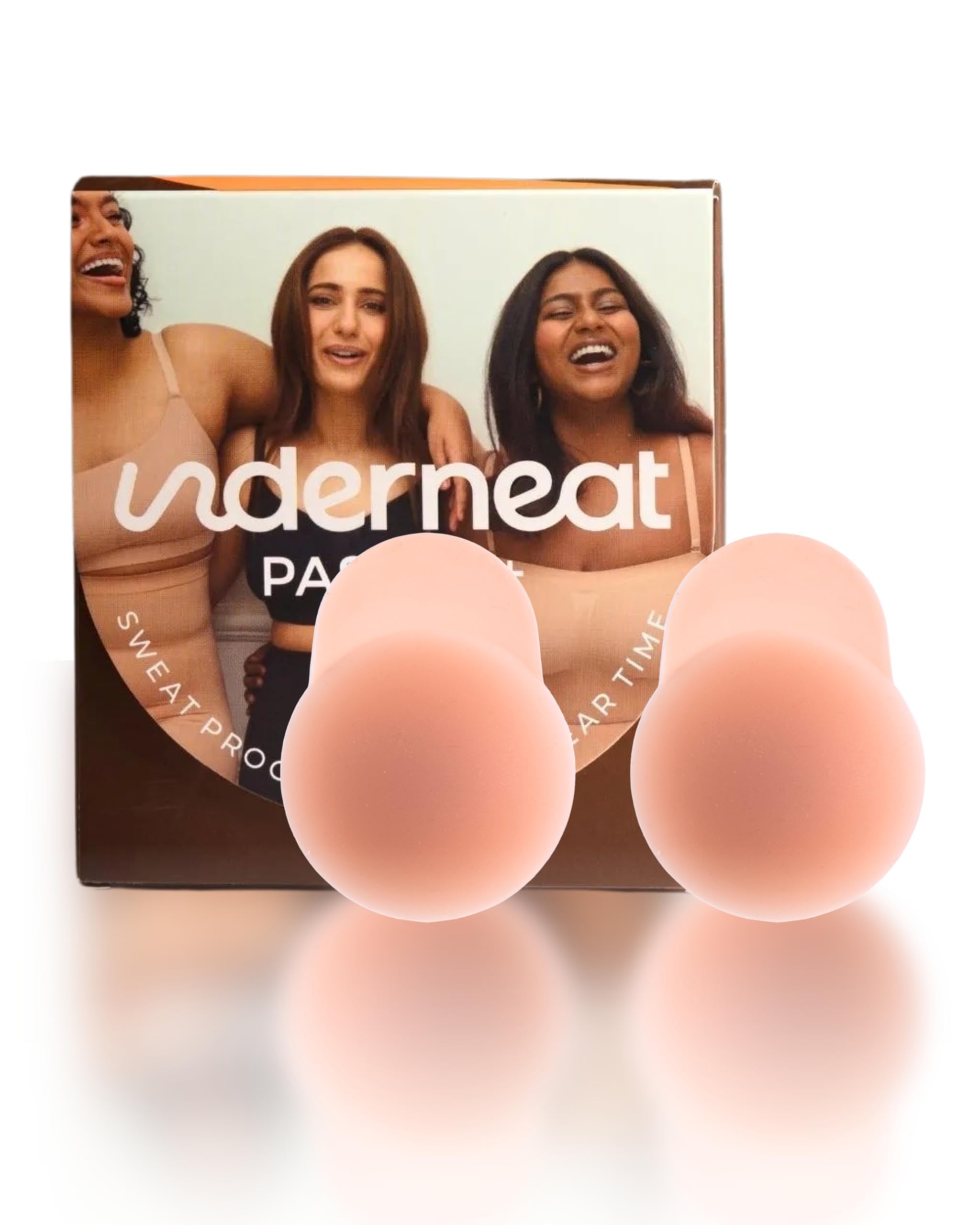 Women Reusable Breast Lift Bunny Ups 2.O Skin-Friendly | Seamless and Invisible | Advanced Nipple Pasties | Washable Nipple Covers for Women | Strapless Breast Covers for Backless Beige