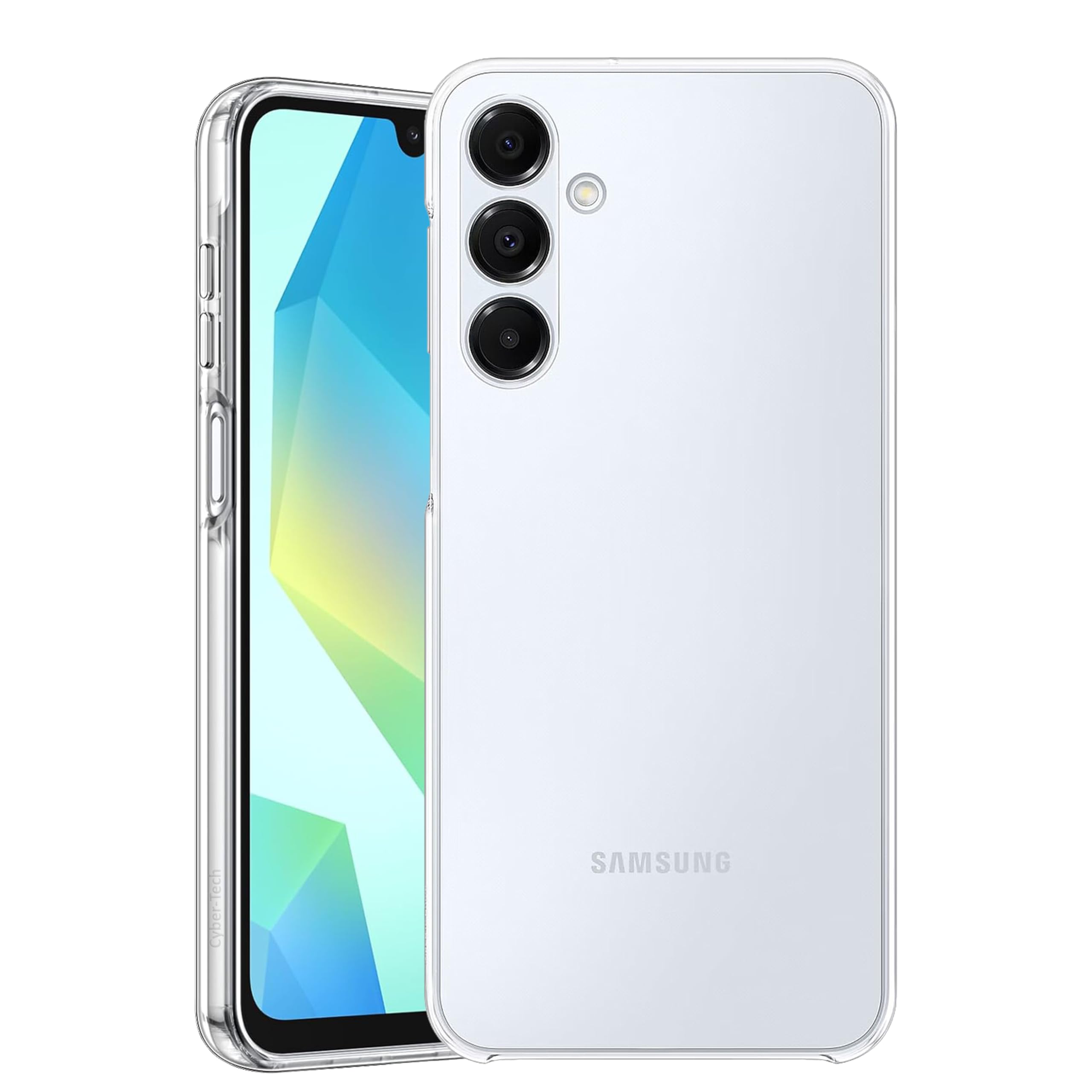 Cyber-Tech Case for Samsung Galaxy A16 5G / 4G 6.7-Inch, Non-Yellowing Shockproof Soft Protective Phone Cover, Anti-Scratch Transparent Thin Slim Case for Samsung A16 (Clear