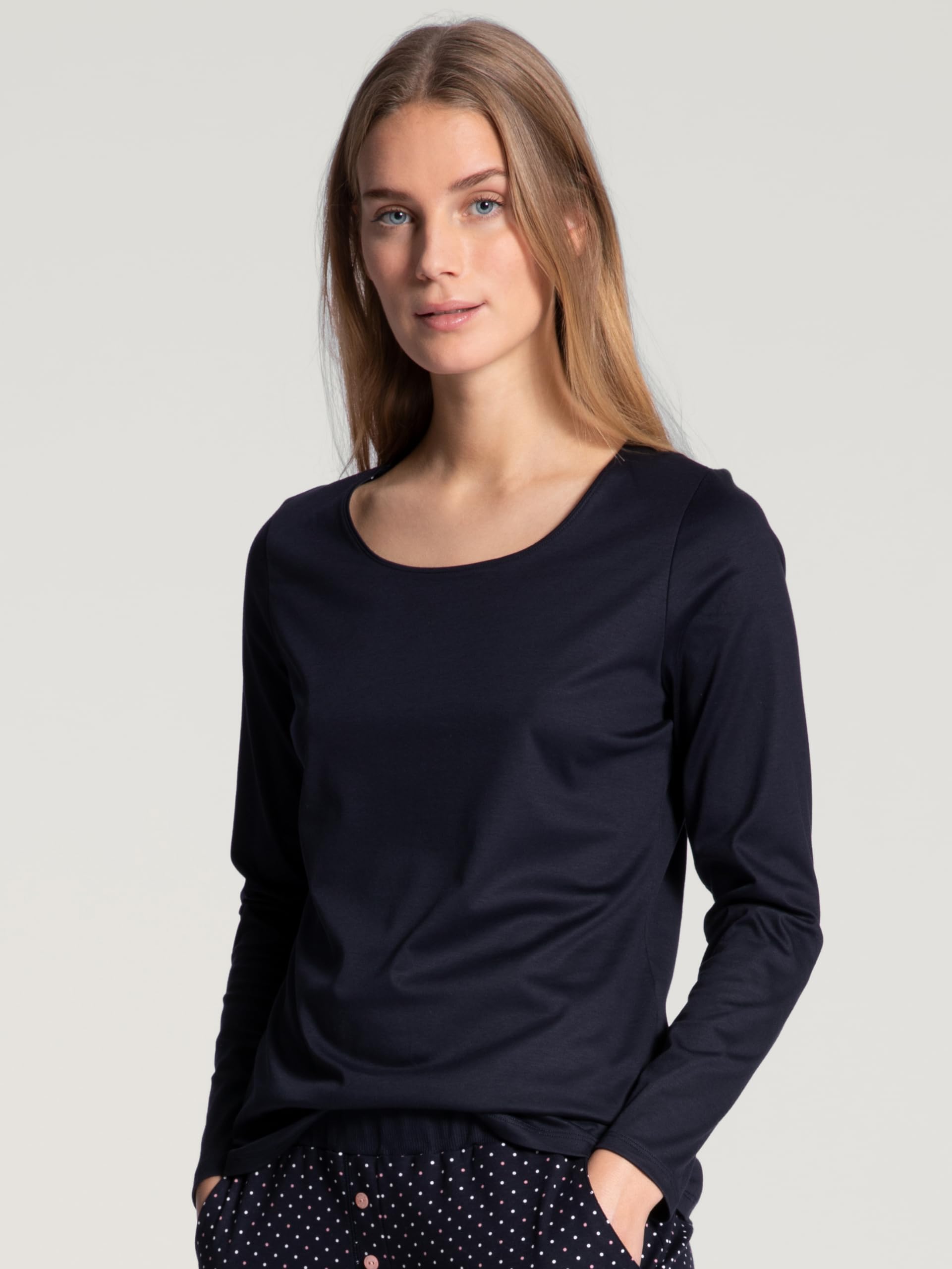 CALIDA Favourites T-Shirt Manches Longues Dames, en 100% Coton Supima