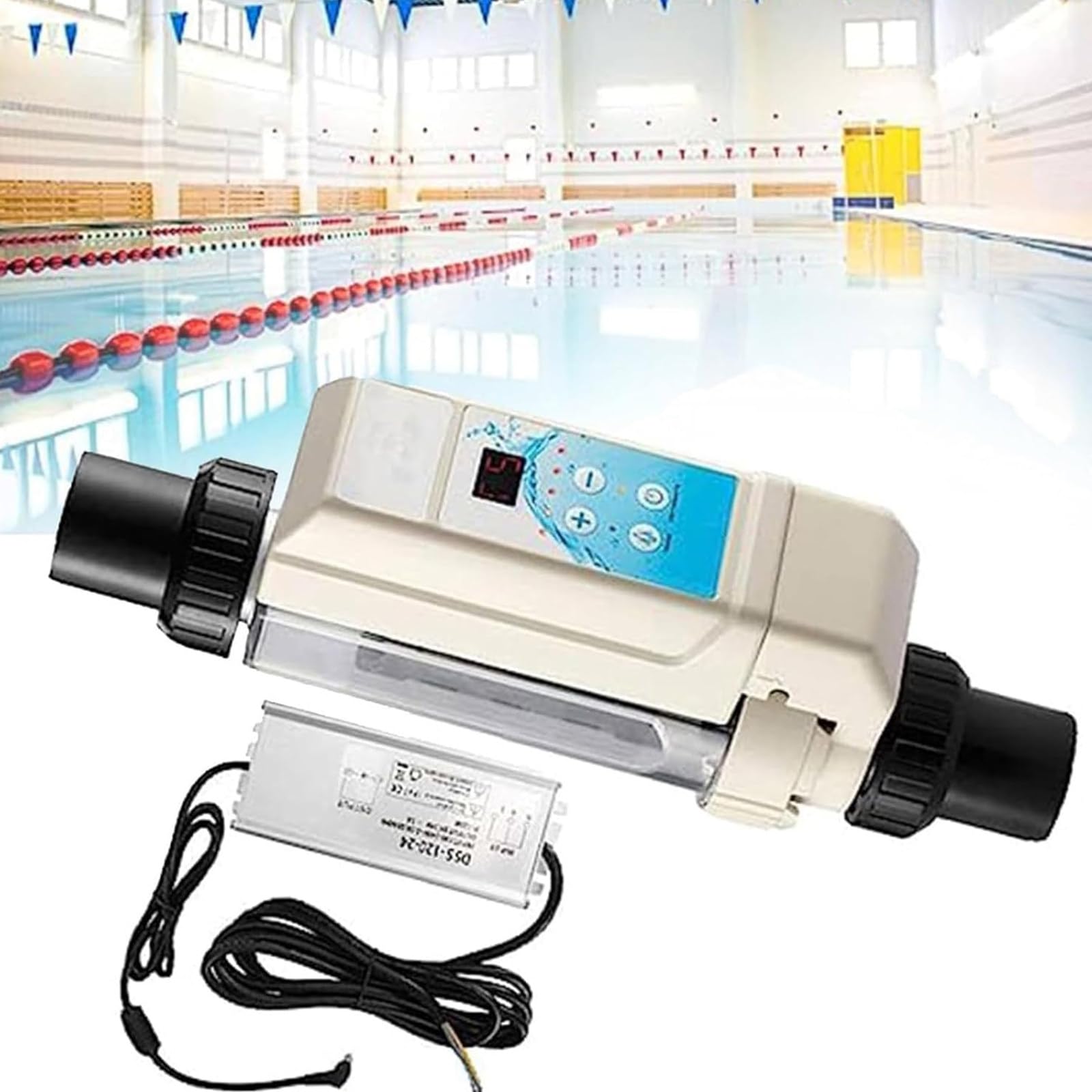 DPQYJPP Salt Chlorinator System,Salt Water Chlorinator Cell,Chlorine Generator,Electrolyzer Swimming Pool Salt Chlorinator,Chlorine Electrolyzer for Swimming Pools,Salt Chlorine Machine,12g/h