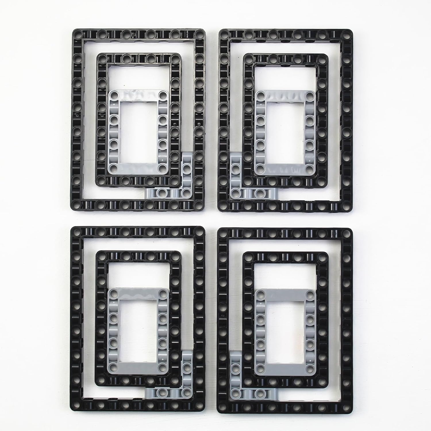 MOC High Technical Thick Bricks Liftarm Beam with 4 Sizes Hole Square Frame Arms Building Block Parts DIY Toys (16 pcs)