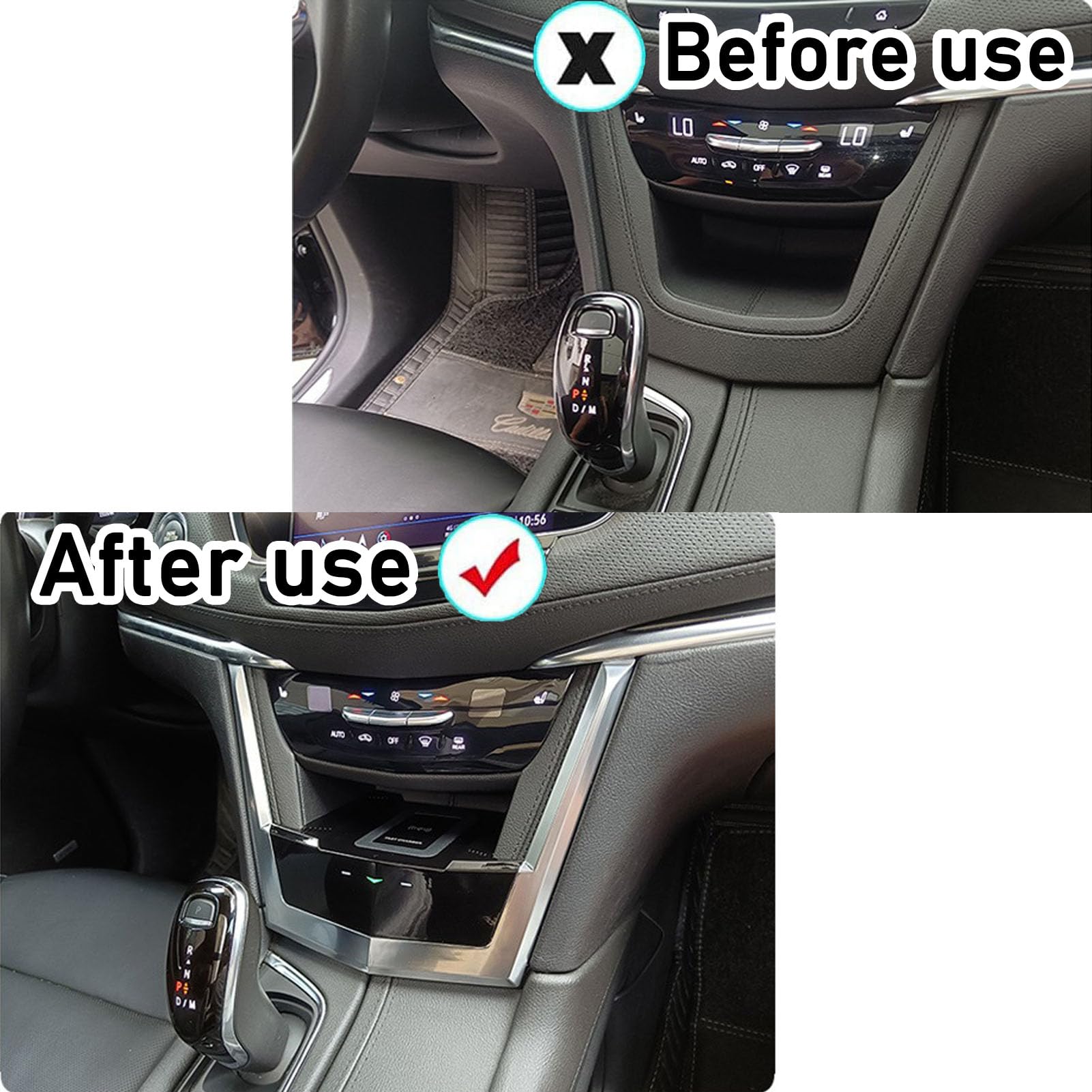 Cenna Caricabatteria da Auto Wireless per Cadillac Xt5 (2016-2023) Xt6 (2019-2023) Accessorio per Tutti I Modelli con Ricarica Rapida Wireless da 15 W, Regalo per La Famiglia