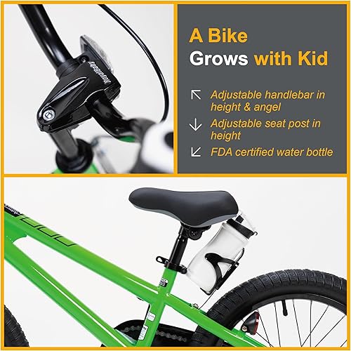 Miniatura 104 de RoyalBaby Kids Bike Freestyle Classic & EZ Balance Pedal Switchable Bicycle, 12 14 16 18 Inch, 3-10 Years Toddler to Big Kids Verde