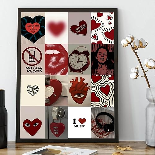 Miniatura 6 de 50 pósteres estéticos para decoración de habitación de niñas del centro, kit de collage estético retro para niñas del centro de la ciudad,