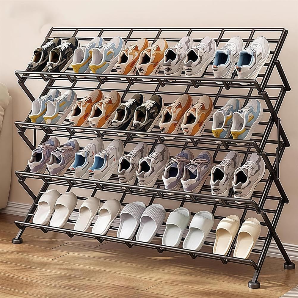 Étagère à chaussures pliable gain de place pour bottes et baskets de toute la famille