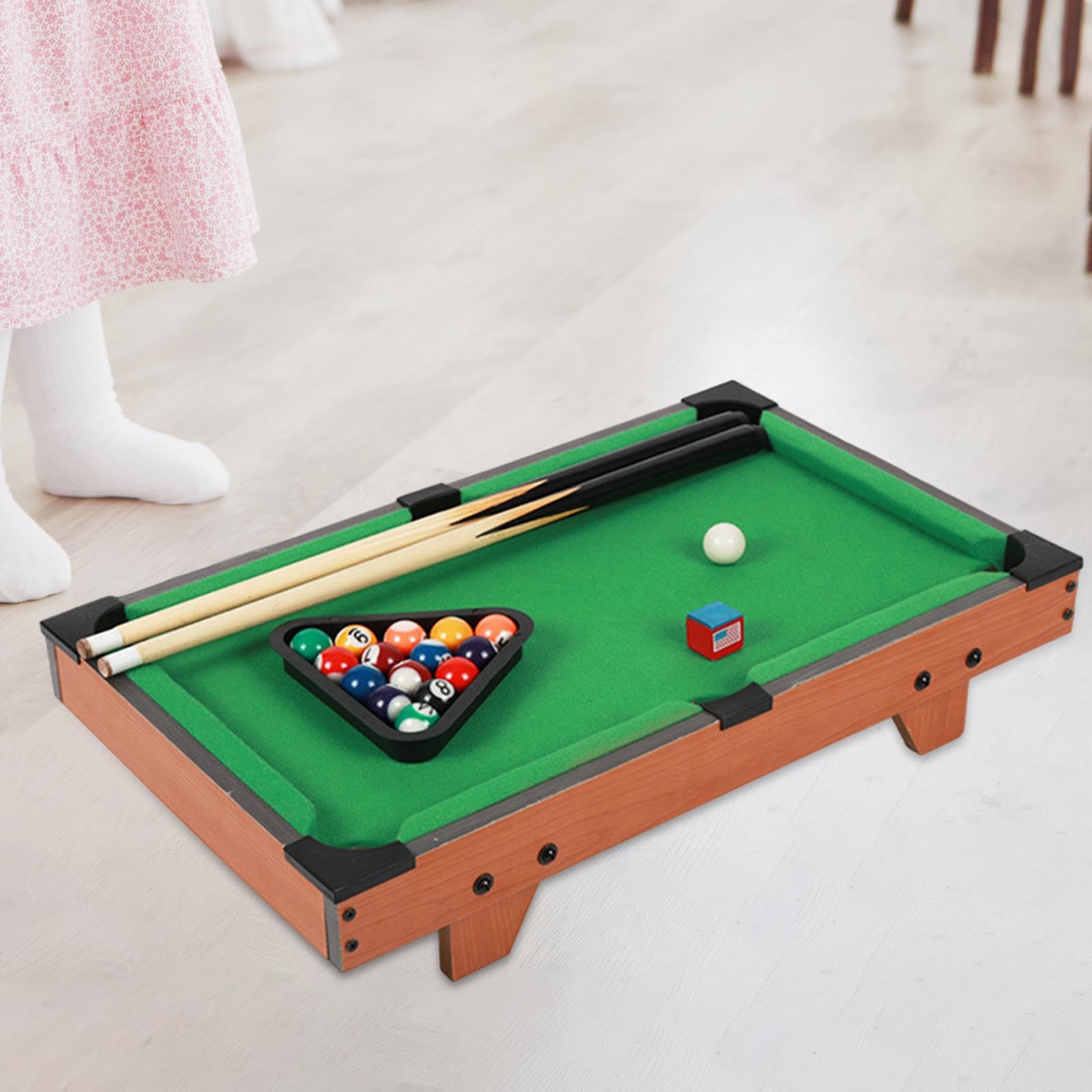 Mini Tavolo da Biliardo per Bambini Mini Tavolo da Biliardo Intrattenimento Gioco da Tavolo Giocattolo con Palline Gesso per Ragazzi