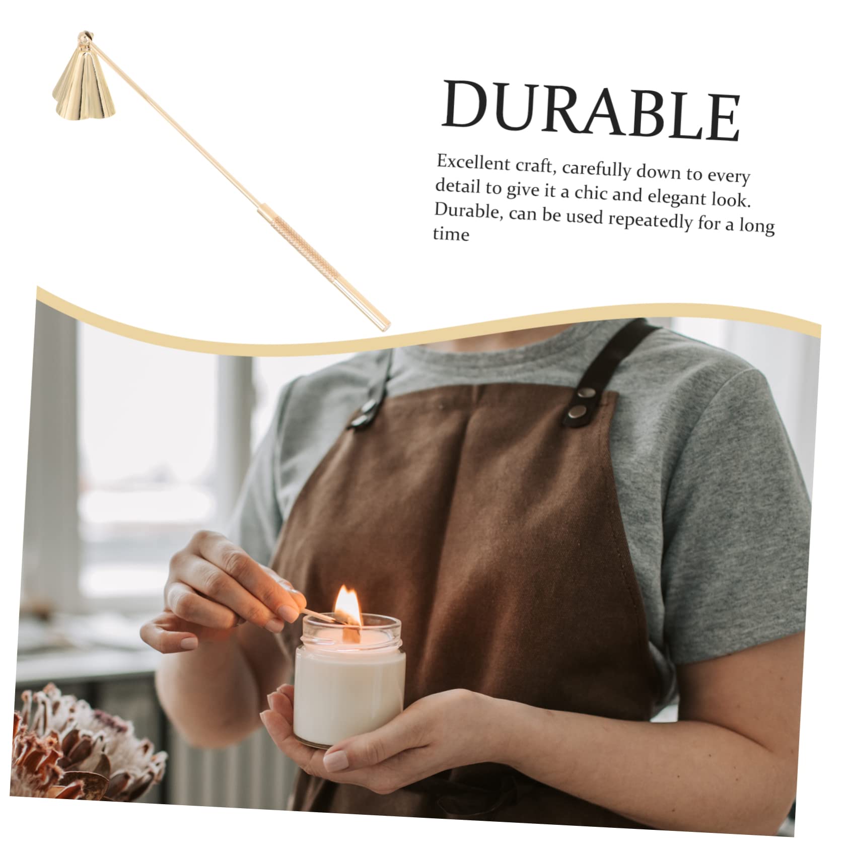 Amosfun Ensemble De 4 Coupe-mèches Et Éteignoirs Automatiques pour Bougies De 1 Cm De Diamètre pour Décoration Intérieure