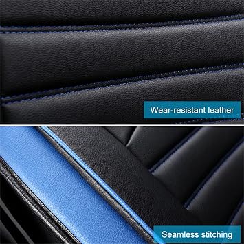 Car Seat Covers Front for Toyota for Hilux 2004-2025 Car Seat Protector Waterproof Seat Cushion Interior Accessories MH84 Front Pair Black