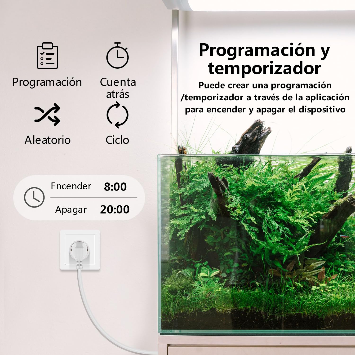 KETOTEK Enchufe Inteligente WiFi Mini, Monitor de Energía, Control App/Voz | Tomada Inteligente Programable con Temporizador, Control Remoto, Smart Plug Compatible con Alexa y Google Assistant, 4 PCS