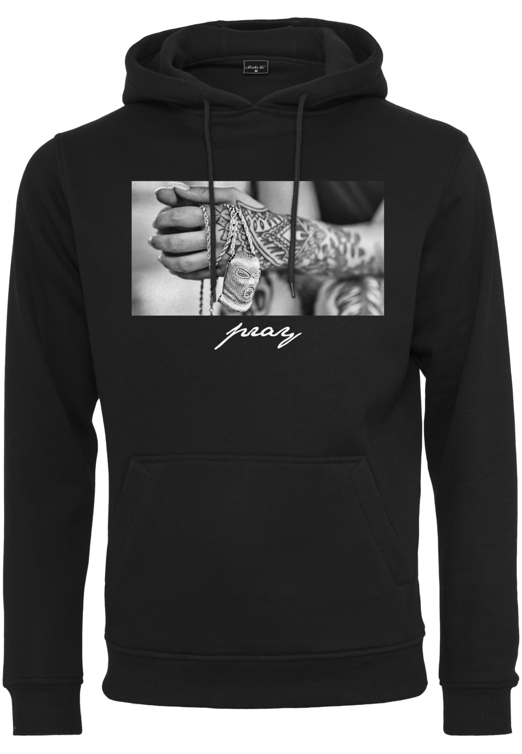 Mister Tee Men's MT492-Pray 2.0 Hoody Sweatshirt , Black, 3XL